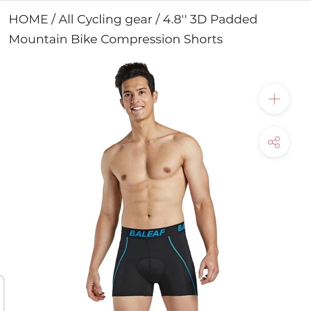 4.8'' 3D PADDED MOUNTAIN BIKE COMPRESSION Shorts